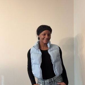 Altar'd State Sky Blue Puffer Vest